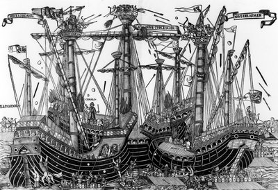 The Battle of Zonchio (1499) by Italian School